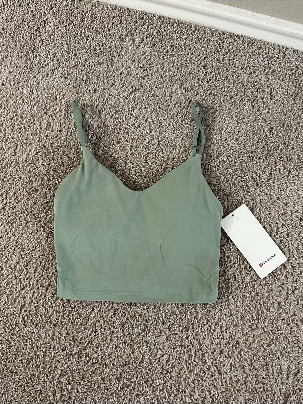 lululemon athletica Sage Green Strappy Crop Cami